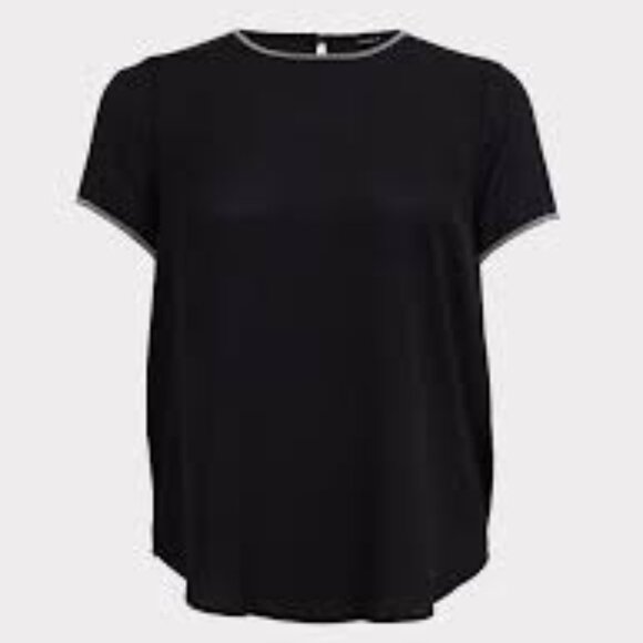 Torrid Abbey - Black Georgette Embellished Trim Blouse - Picture 10 of 14